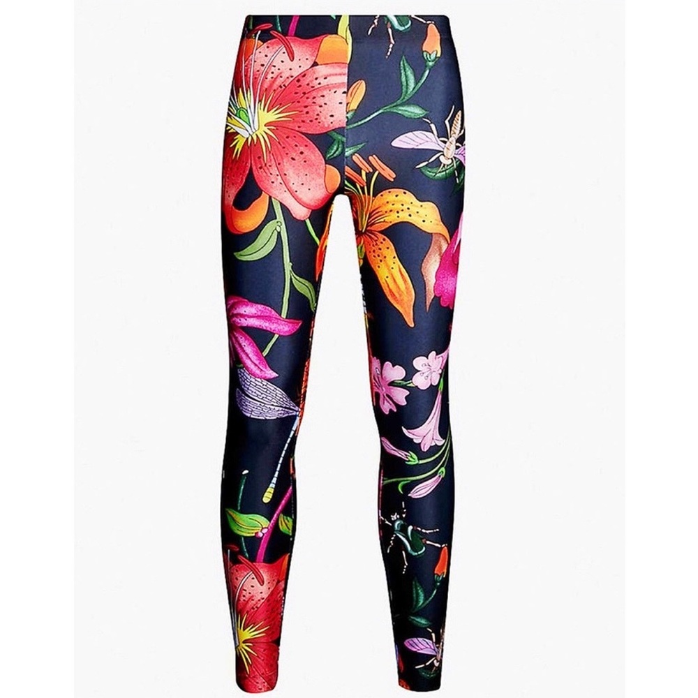 GUCCI Tropical Flora Print Leggings - NWT